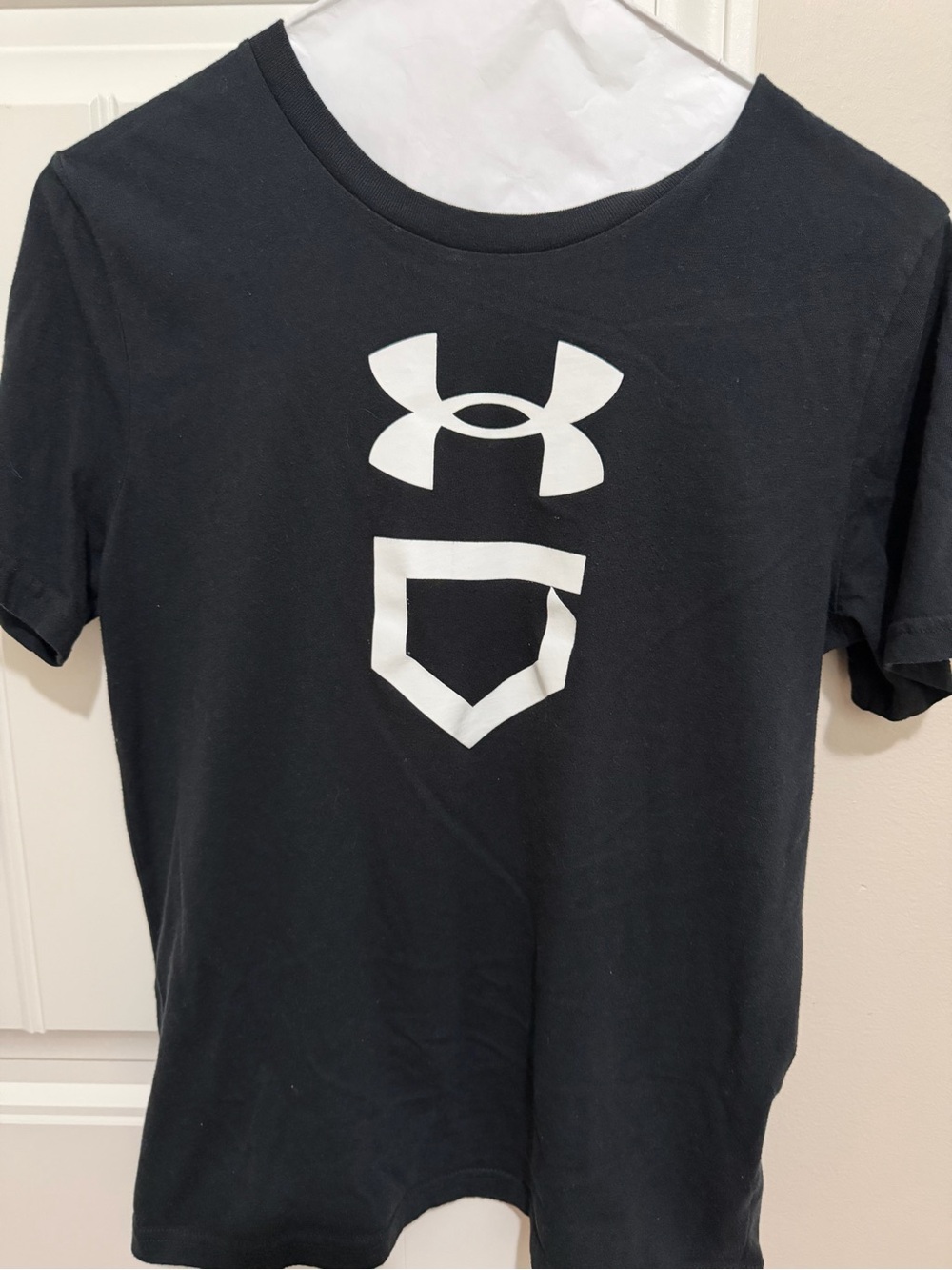 Under Armour Black Tee with White Logo Print